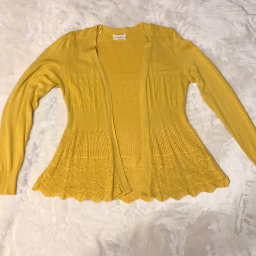 Yellow Knit Cardigan sz Medium